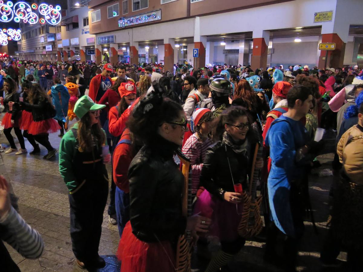 Noche de sábado de Carnaval en Badajoz