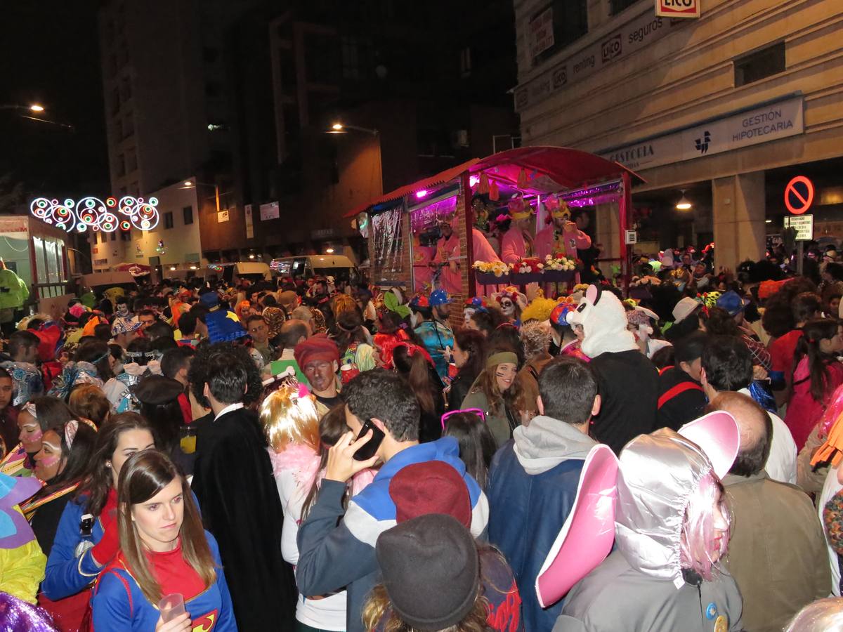 Noche de sábado de Carnaval en Badajoz