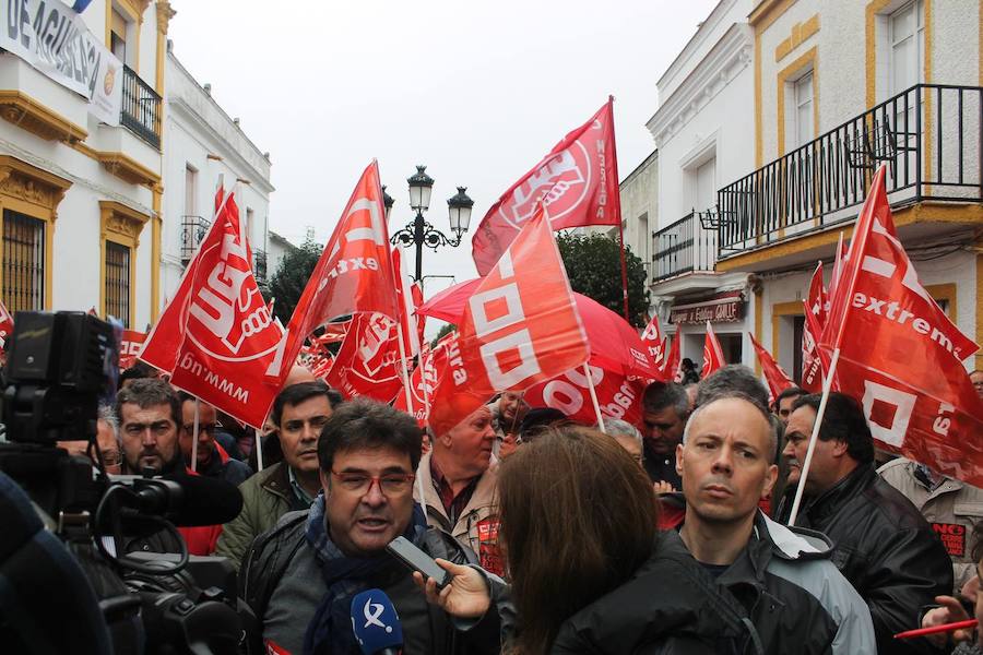 Concentración contra el cierre de la mina Aguablanca en Monesterio