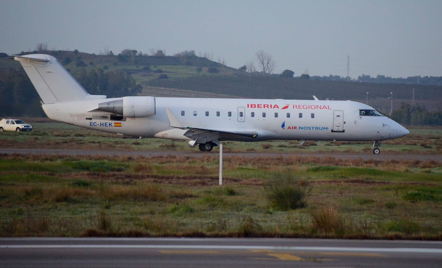 Badajoz recupera los vuelos con la llegada de 44 pasajeros de Barcelona