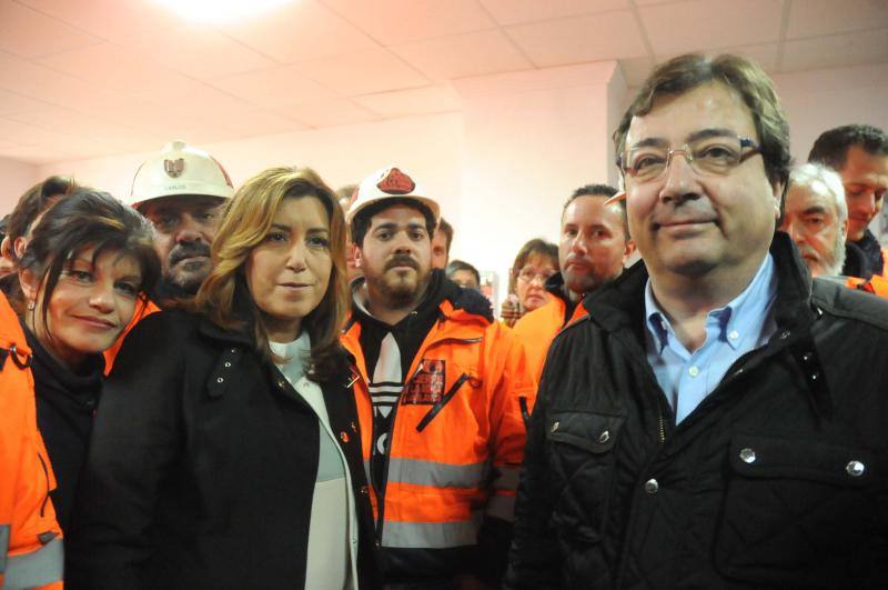 Extremadura y Andalucía escenifican su unión para intentar evitar el cierre de Aguablanca