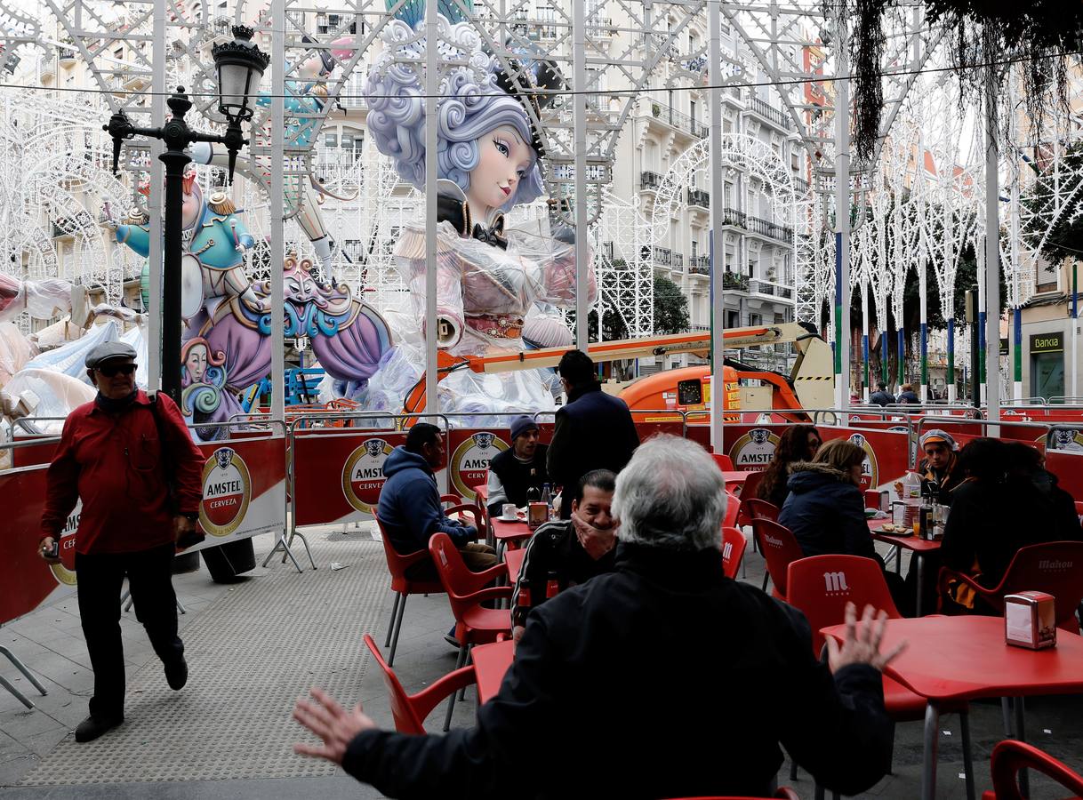 Las fallas ya se pueden ver en las calles de Valencia