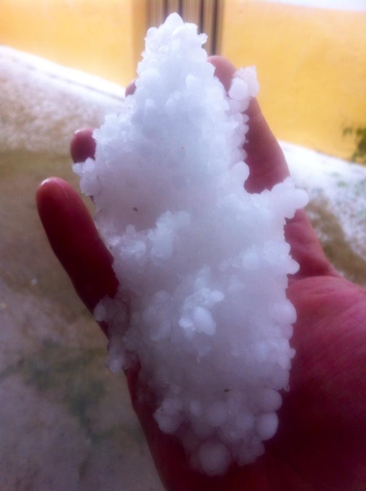 Tormentas con granizo en pueblos de la provincia de Badajoz