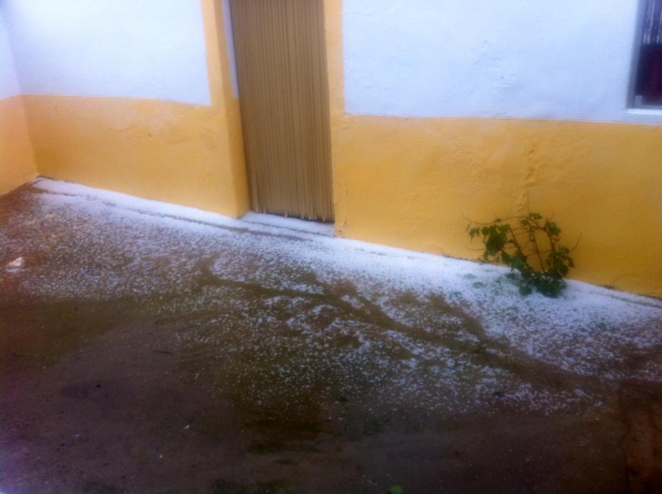 Tormentas con granizo en pueblos de la provincia de Badajoz