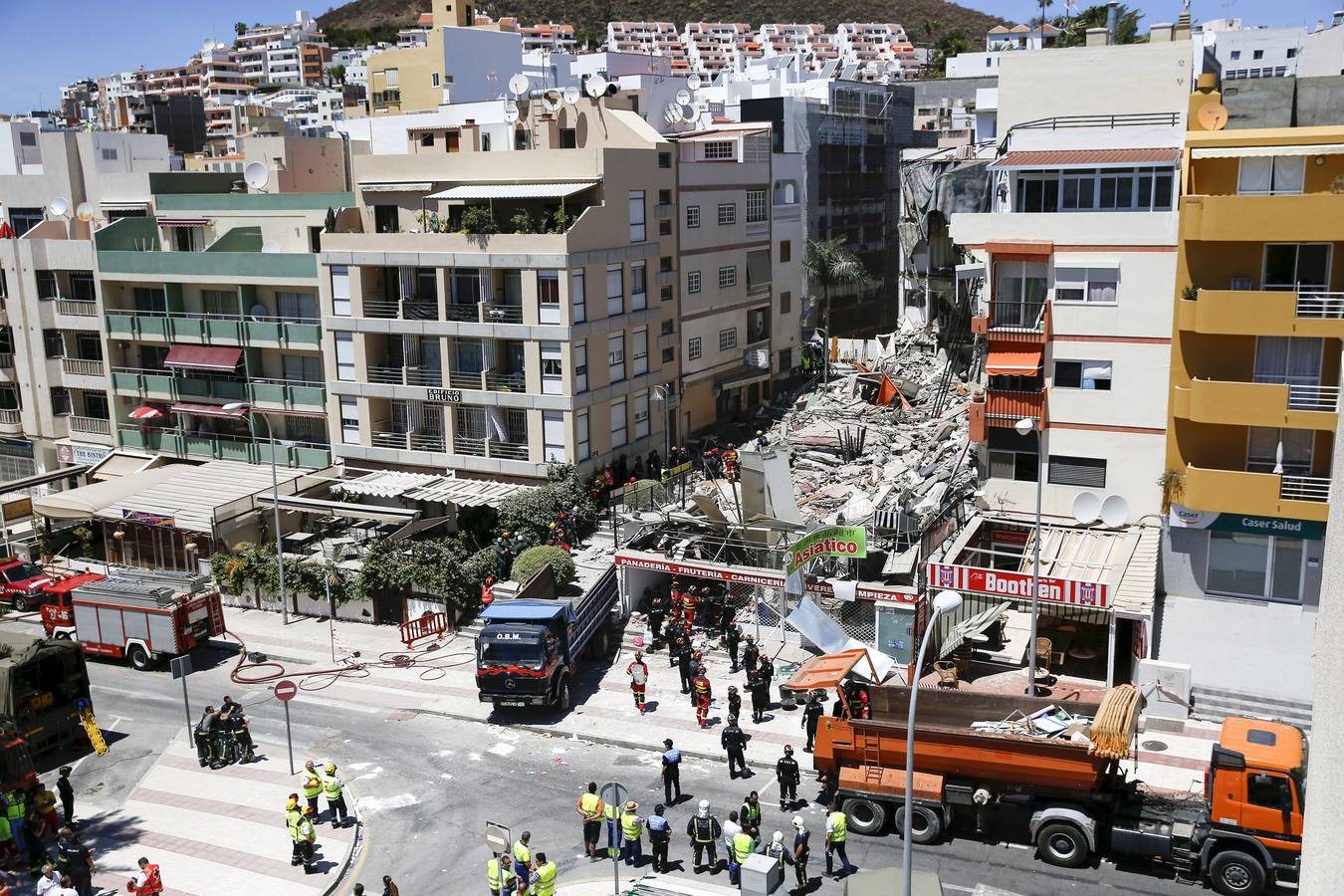 Derrumbe de un edificio en Tenerife