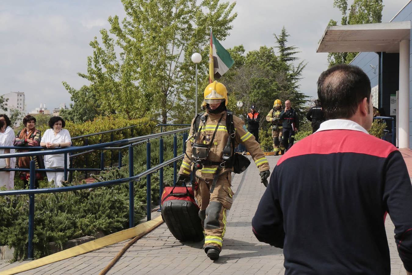Simulacro de incendio en la residencia de alzheimer