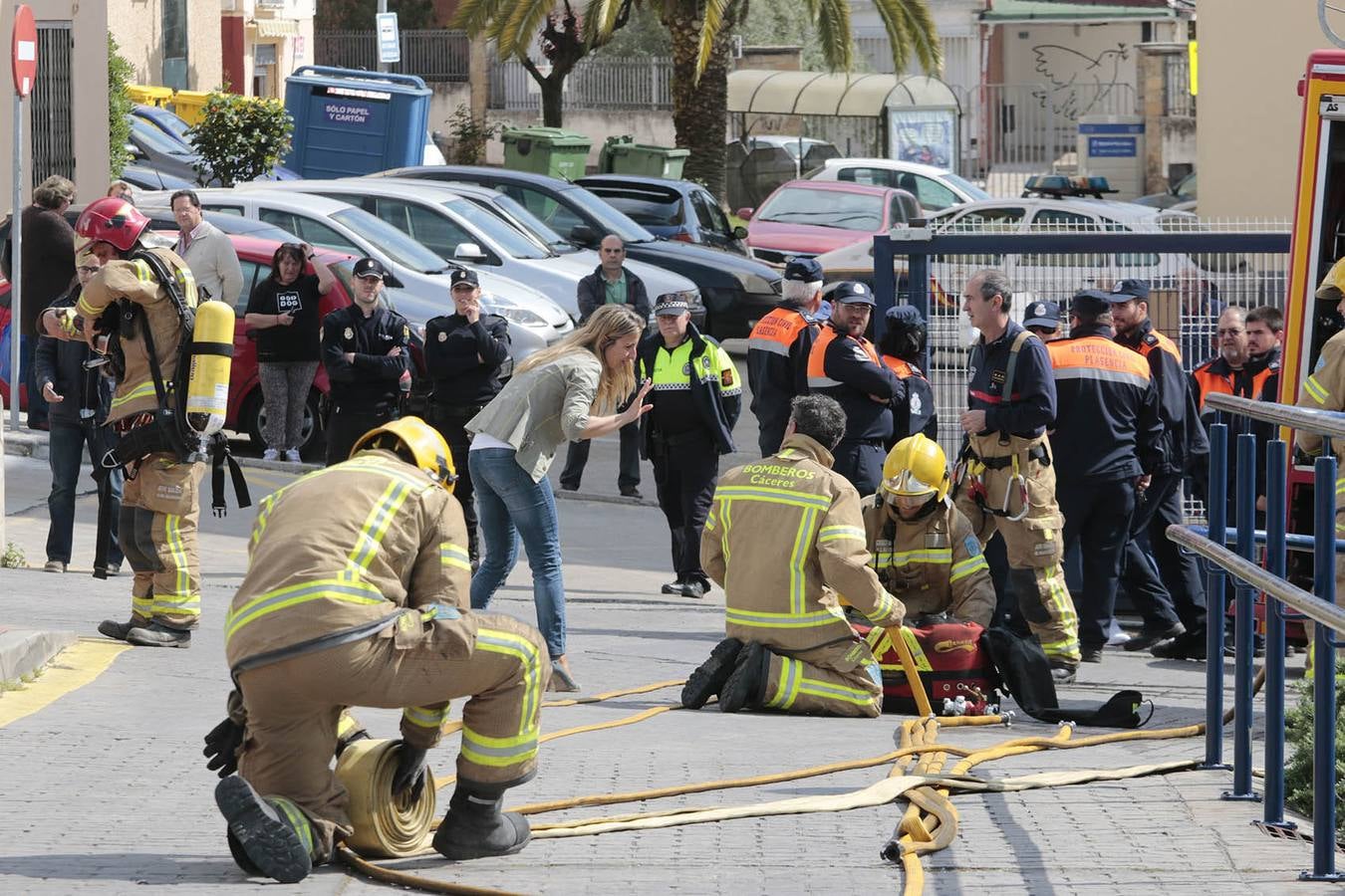 Simulacro de incendio en la residencia de alzheimer