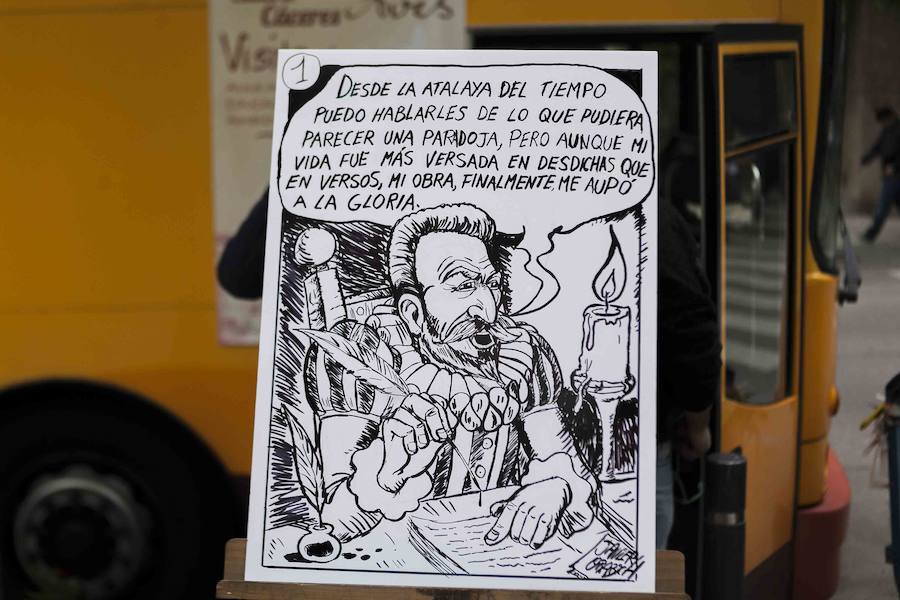 Elaboración de un cómic en Cánovas sobre la vida de Cervantes
