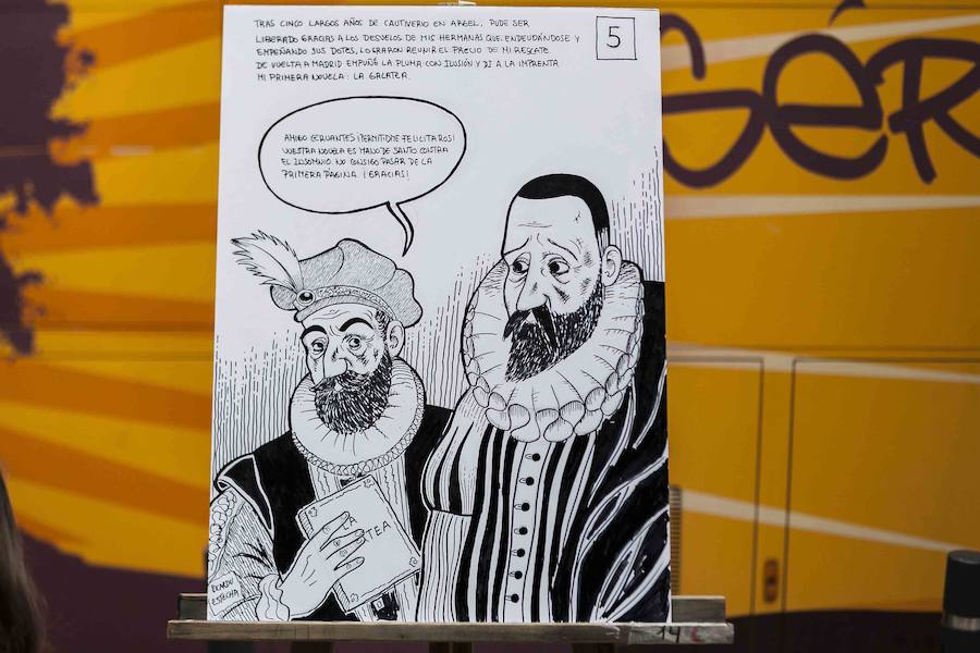 Elaboración de un cómic en Cánovas sobre la vida de Cervantes