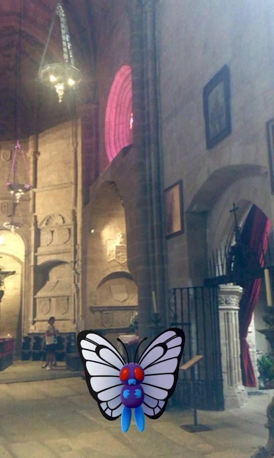 Butterfree en la concatedral de Cáceres