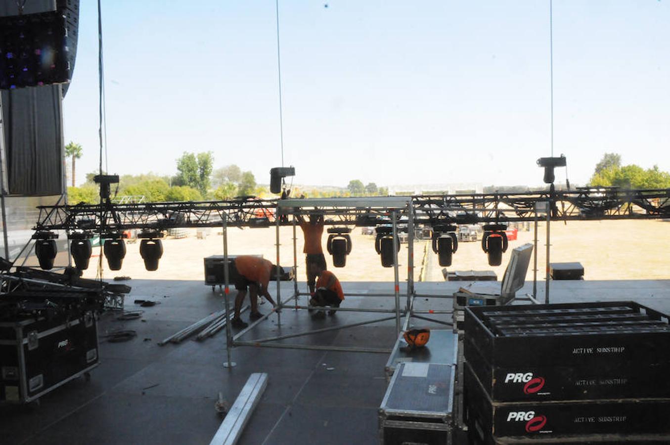 Últimos preparativos para acoger el concierto de David Guetta