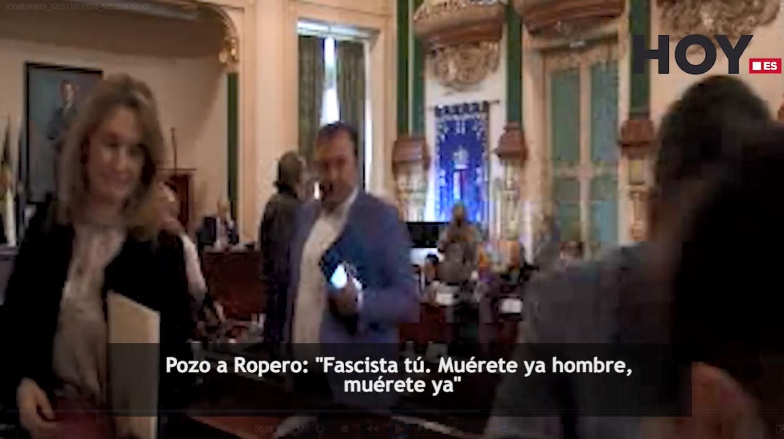 Martes, 20 de diciembre: La reprobación al alcalde de Guadiana del Caudillo en el pleno de la Diputación de Badajoz provocó un encendido debate plagado de insultos. Fotografías: HOY