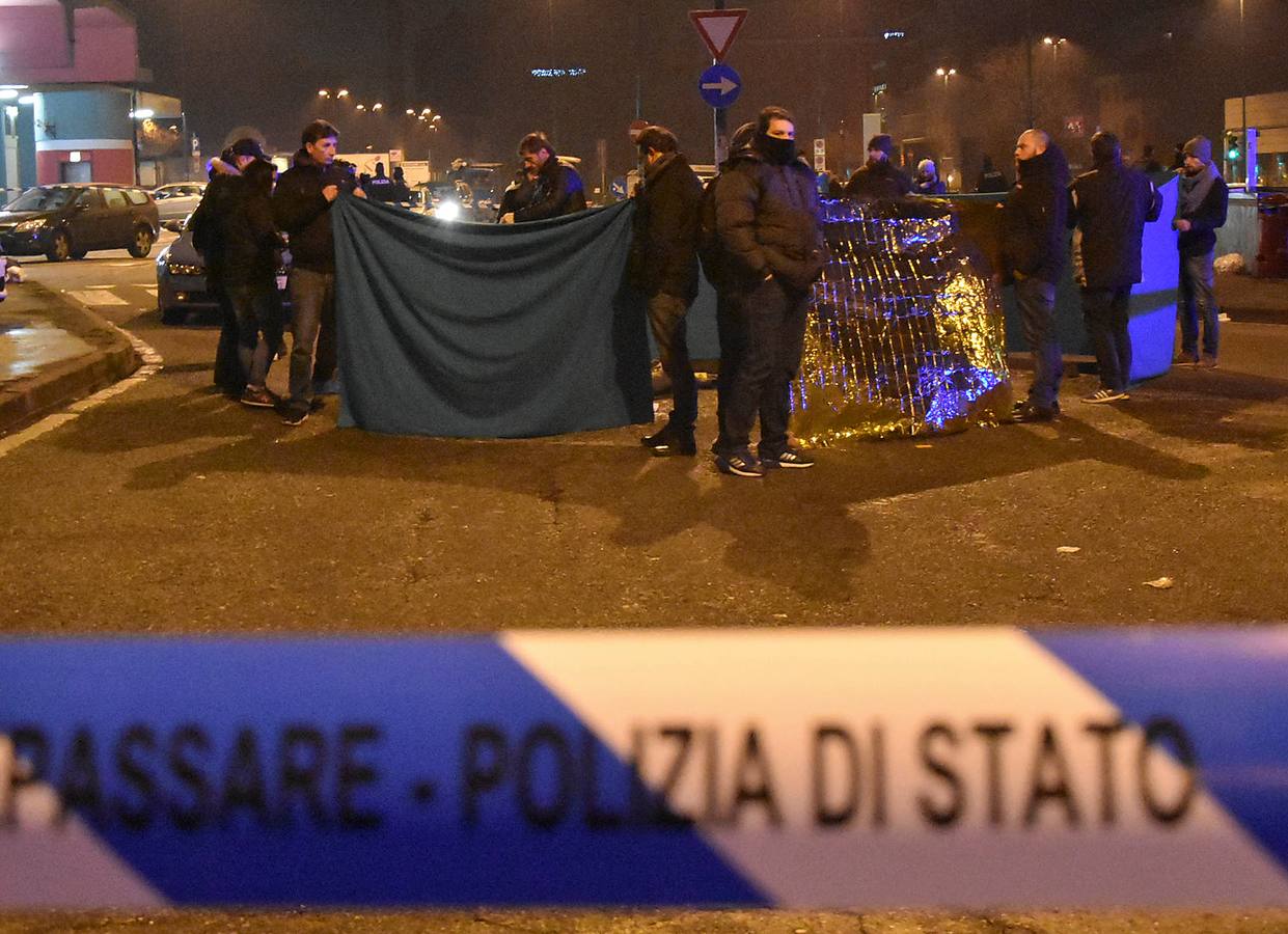 Viernes, 23 de diciembre: La Policía italiana mató en Milán a Anis Amri, el sospechoso de haber perpetrado el atentado que acabó con la vida de doce personas el lunes en Berlín. Fotografía: REUTERS/Stringe