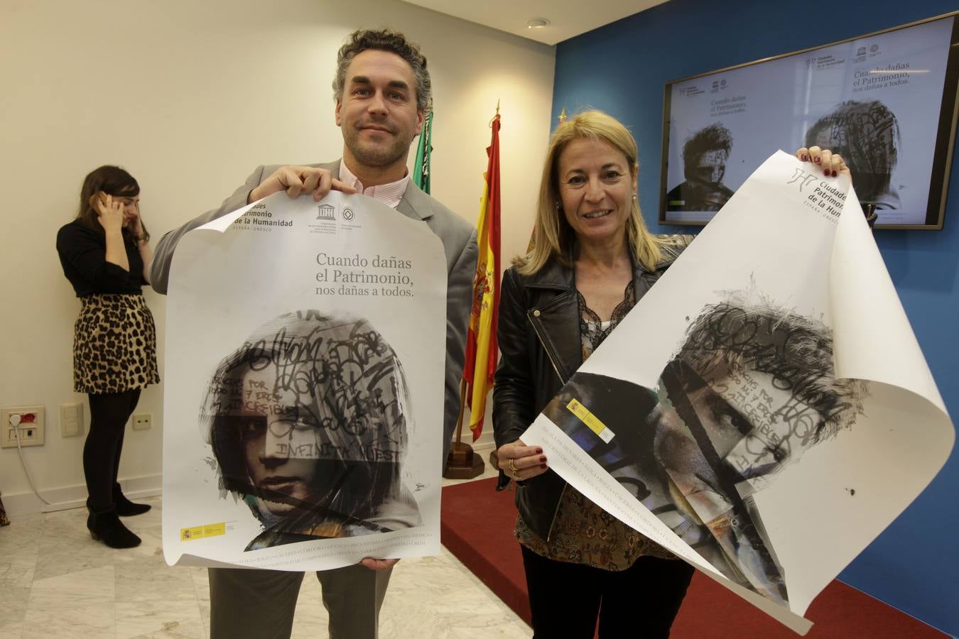 Campaña de limpieza de grafitis en el centro de Cáceres