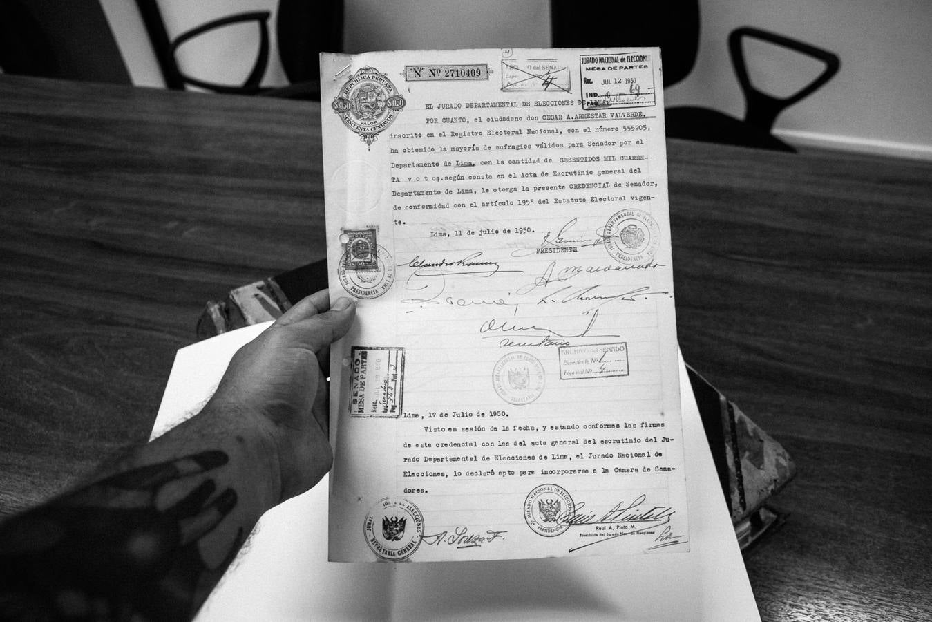Juramento como senador de mi abuelo