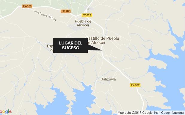 Herido un hombre de 62 años en una caída de moto en Puebla de Alcocer 