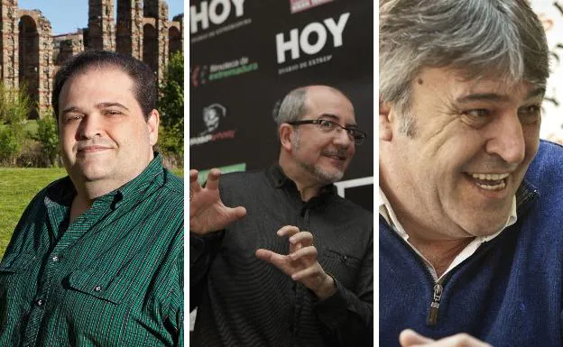 De izquierda a derecha, David Garrido, Antonio Gil Aparicio y Sergio Cordero, los responsables de la segunda edición del Festival Gateando.
