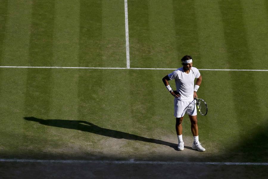 Rafa Nadal, en su derrota ante Kyrgios en Wimbledon.