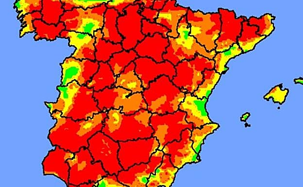 Extremadura estará este sábado en riesgo «extremo» por los fuegos