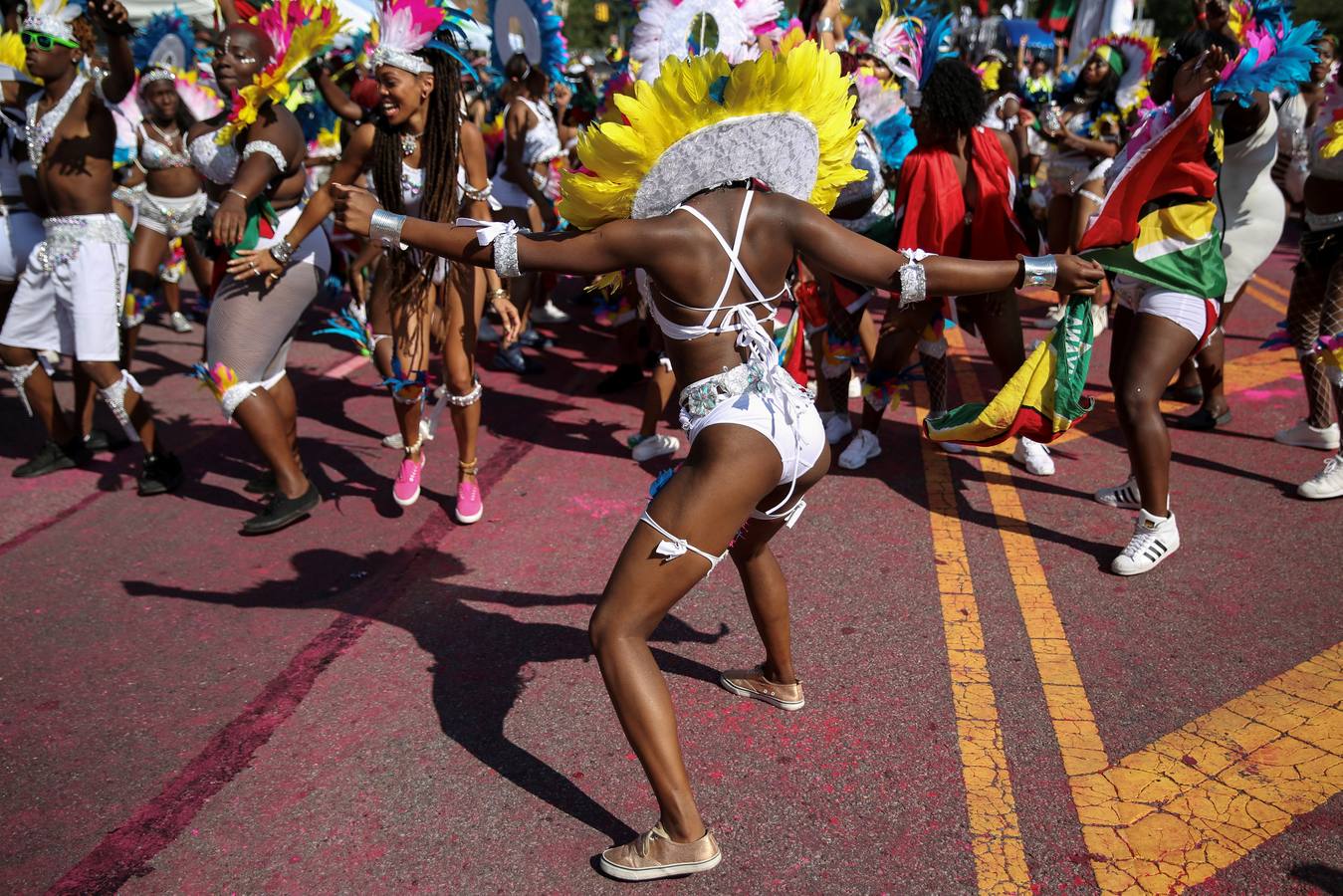En las calles del barrio de Brooklyn (Nueva York) se celebra cada año el desfile con motivo del Día de las Indias Occidentales.