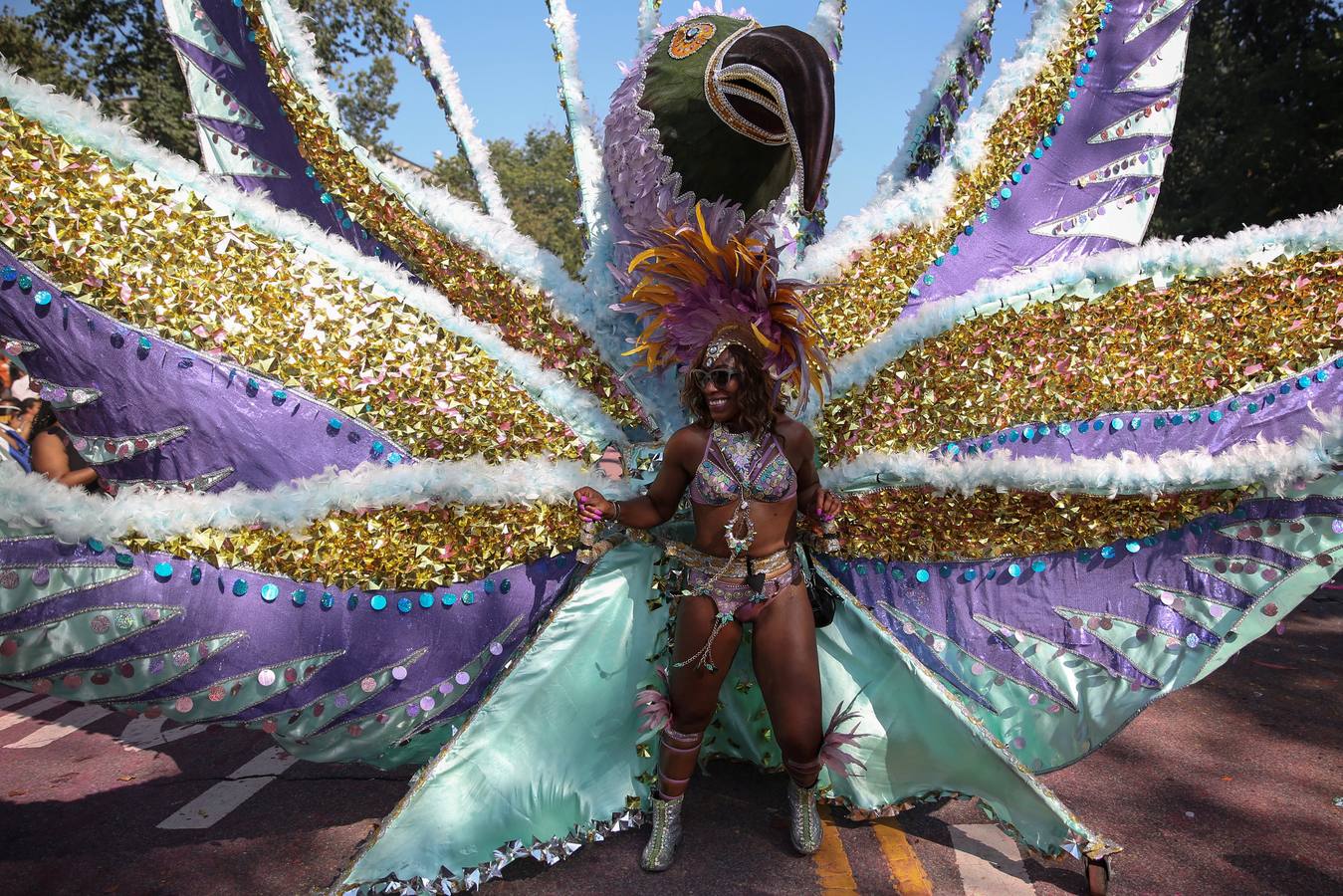 En las calles del barrio de Brooklyn (Nueva York) se celebra cada año el desfile con motivo del Día de las Indias Occidentales.