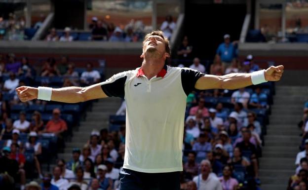 Pablo Carreño celebra su victoria. 