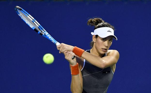 Garbiñe Muguruza, durante el partido. 