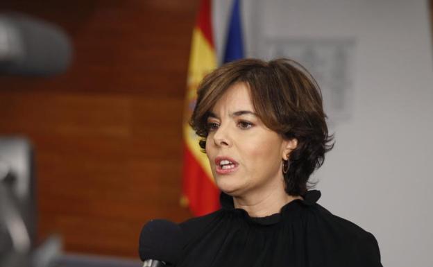 La vicepresidenta del Gobierno, Soraya Sáenz de Santamaría.