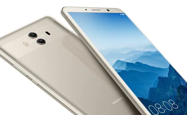 Huawei Mate 10 en color Champagne Gold.