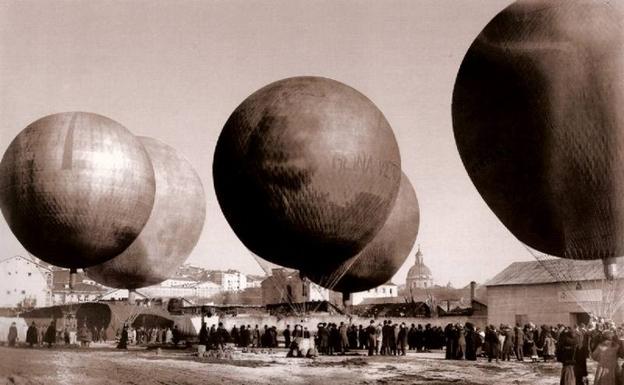 Competición de globos aerostáticos en Madrid