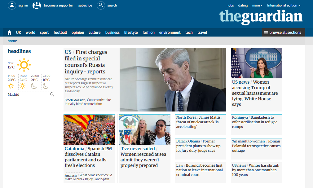 El periódico británico 'The Guardian'.