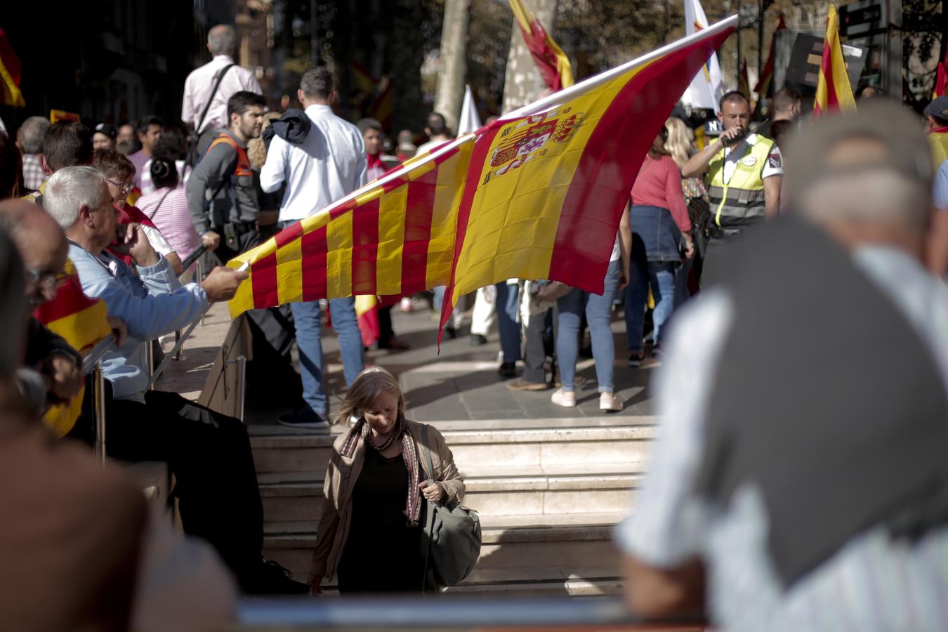 La marcha convocada por Societat Civil Catalana bajo el lema 'Tots som Catalunya. Per la convivència, seny!