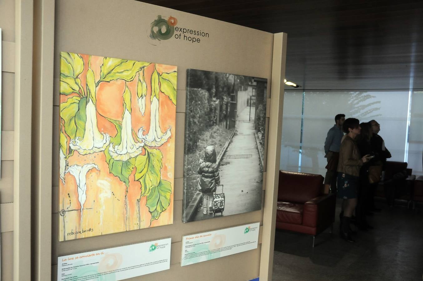 Las obras de la exposición "Expression of hope"(expresión de esperanza) han sido creadas por pacientes de enfermedades raras con el fin de conncienciar y sensibilizar a la sociedad de estas patologias. Las obras se presentan en cuadros, pinturas y dibujos en el salón de Pasos Perdidos de la Asamblea de Extremadura.