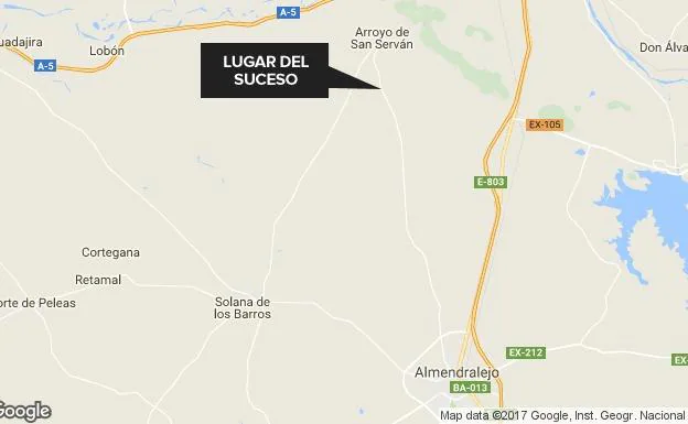 En el suceso ha muerto una mujer de 42 años en una salida de vía a 42 kilómetros de Arroyo de San Serván.