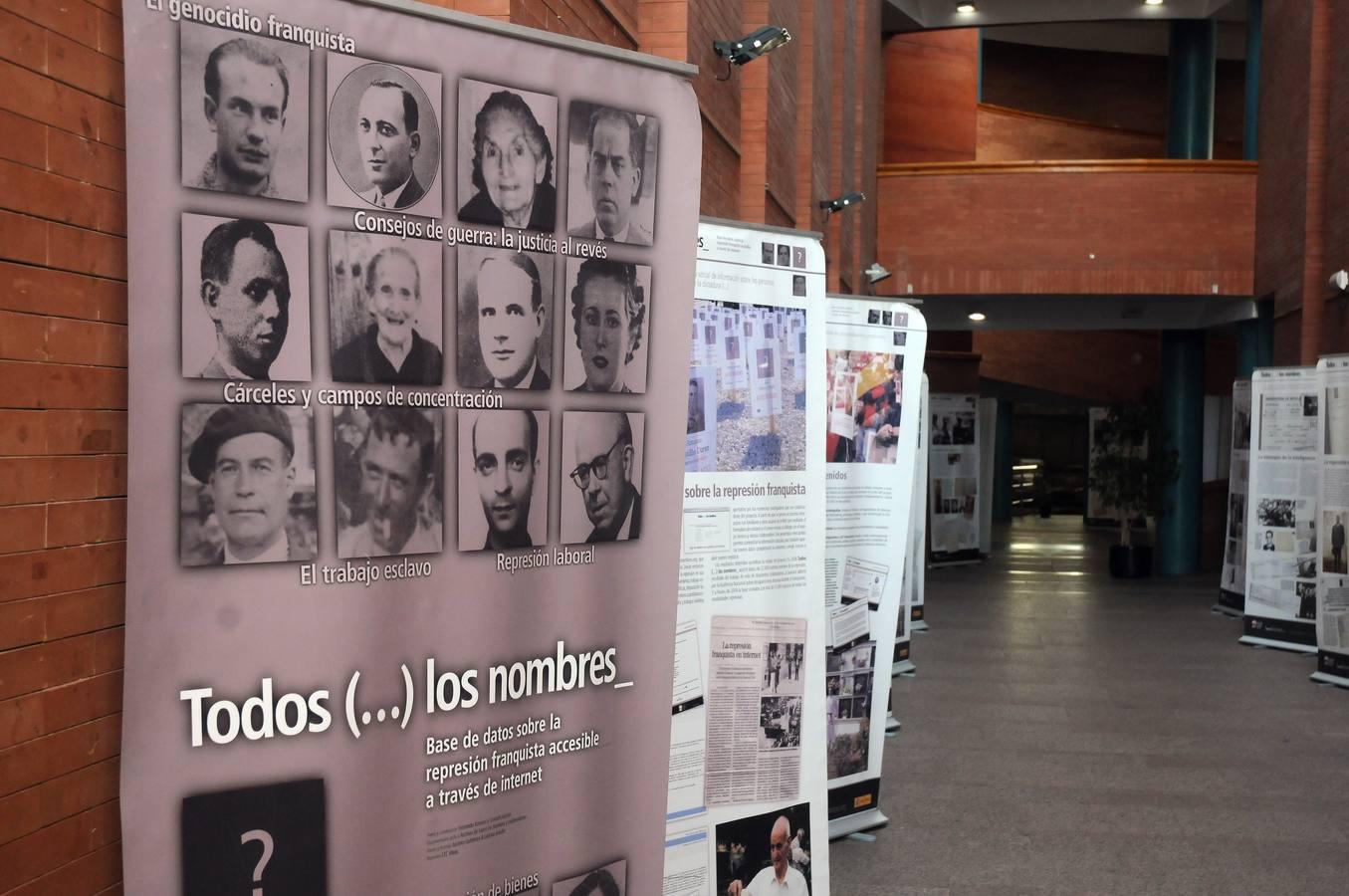 El objetivo de esta exposición es divulgar los contenidos de la Web www.todoslosnombres.org sobre las injusticias acaecidas durante el golpe de estado, la guerra civil y la posterior dictadura franquista.