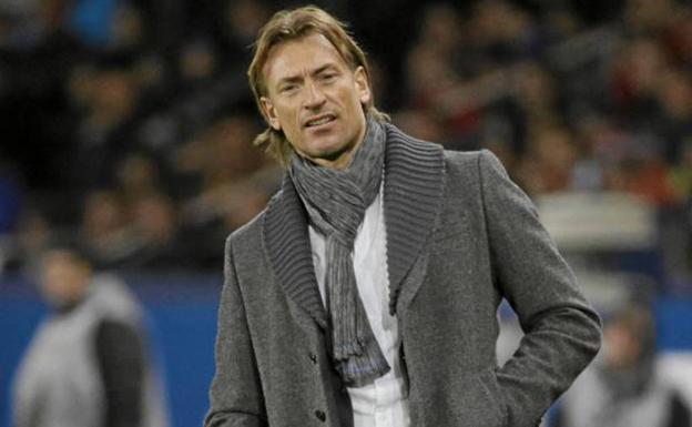 Hervé Renard, seleccionador de Marruecos, durante un partido.