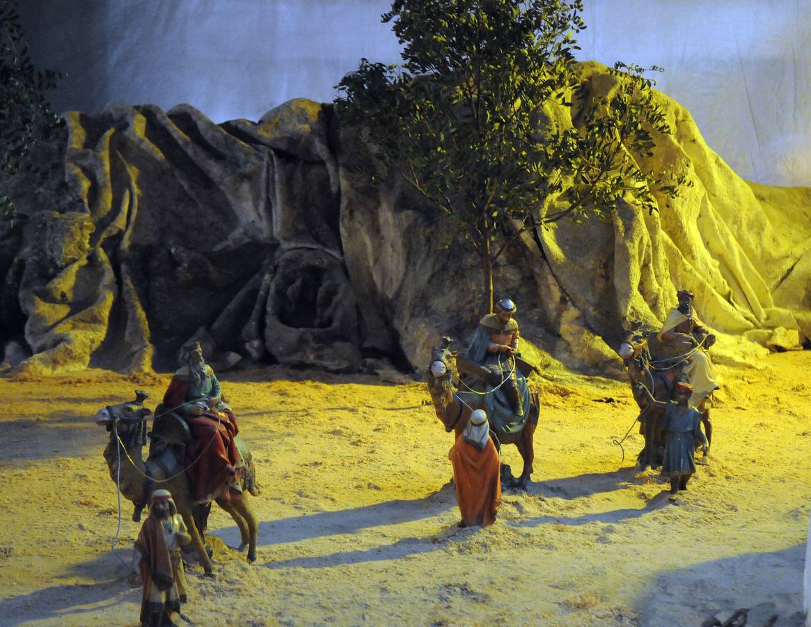 el Belén de la Asociacion de Belenistas se puede visitar en el Centro Cultural Alcazaba (Mérida)