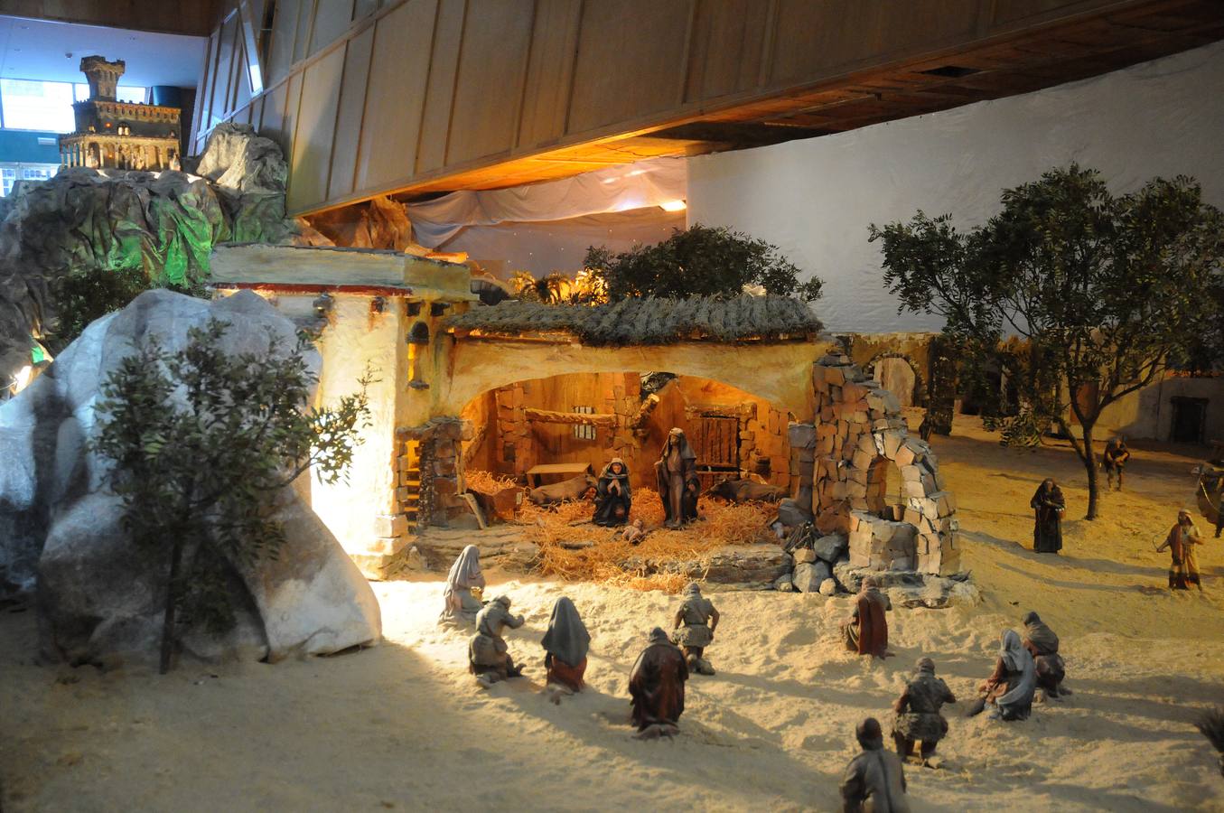 el Belén de la Asociacion de Belenistas se puede visitar en el Centro Cultural Alcazaba (Mérida)