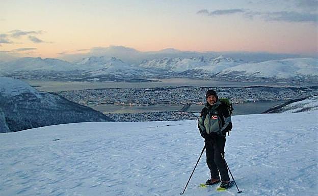 El pacense José Antonio Trejo, bloguero de HOY.es, en Tromso, en el paralelo 70 de Noruega.