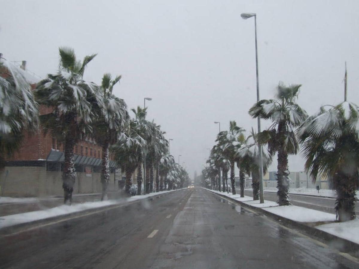 El 10 de enero de 2010 la mayor parte de Extremadura se cubrió de blanco. En la imagen, Don Benito.