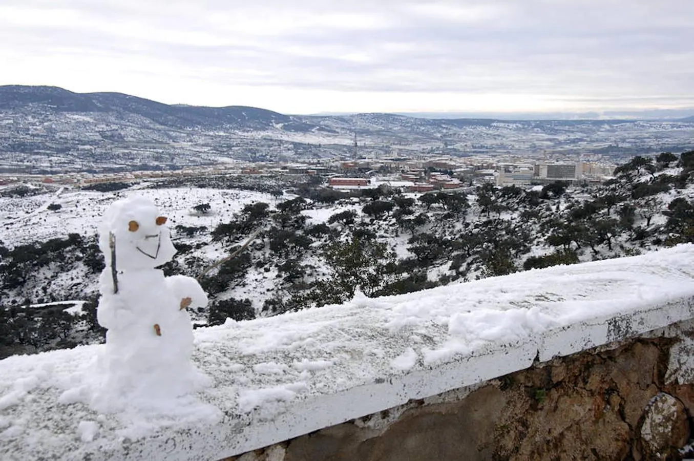 El 10 de enero de 2010 la mayor parte de Extremadura se cubrió de blanco. En la imagen, Plasencia.