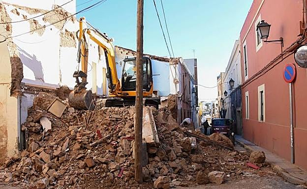 La vivienda demolida entre la calle Benegas y Afligidos 