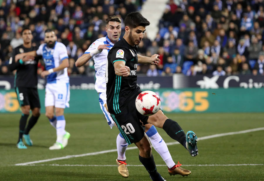 El conjunto blanco se hizo con la victoria gracias a un gol de Asensio en los últimos minutos en partido poco vistoso en Butarque.