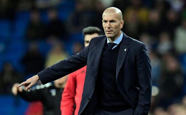 Zinedine Zidane, durante el partido contra el Leganés. 