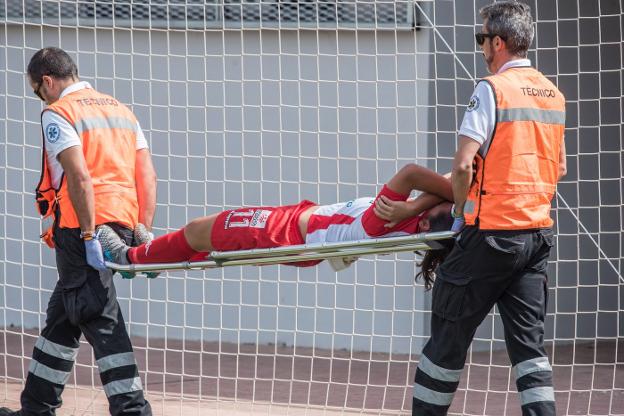 Sofía, lesionada en el primer partido de la temporada. 