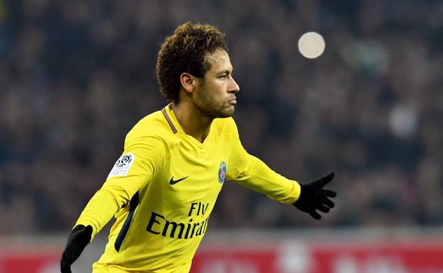 Neymar, en el encuentro ante el LOSC Lille.