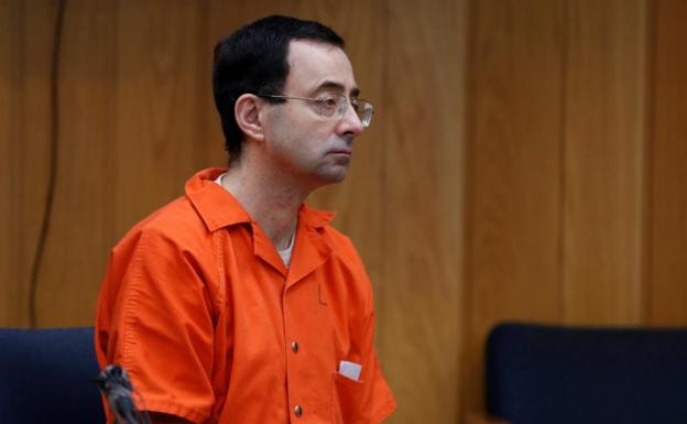 Larry Nassar, durante el juicio por abusos sexuales. 