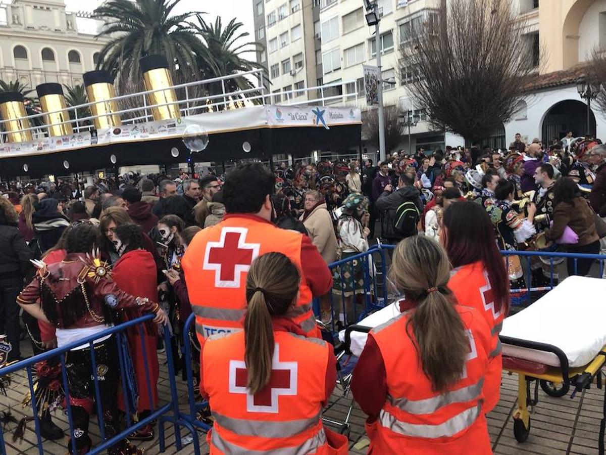 Trabajo realizado por el personal de Cruz Roja durante el fin de semana en Badajoz