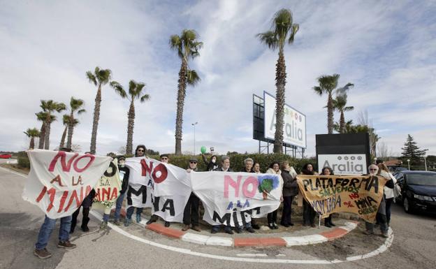 Momento de la protesta.