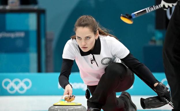Anastasia Bryzgalova, del equipo ruso, durante una prueba.